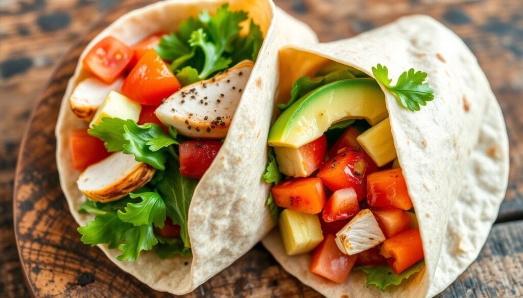 High Protein Chicken Wraps