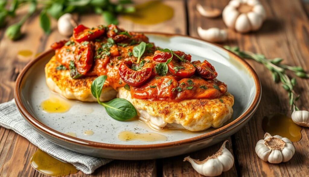 Tuscan chicken with spinach